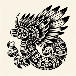 Old-School Quetzalcoatl With Traditional Motifs