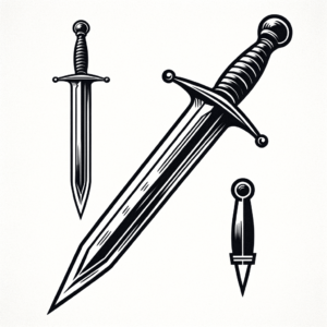 Old-School Sword With Bold Lines