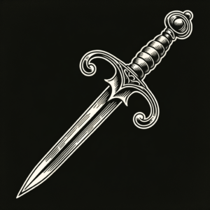 Old-School Sword With Thick Outlines