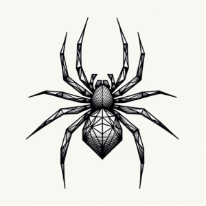 Precise Lines And Shapes In A Geometric Spider