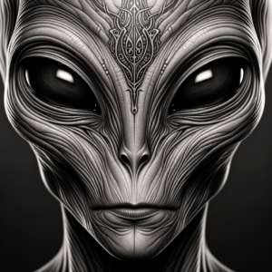 Realism Alien With Detailed Facial Features