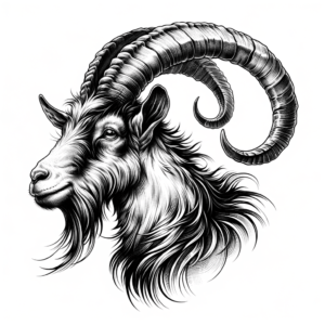 Realism Capricorn Goat With Lifelike Detail