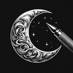 Realism Crescent Moon With Lifelike Features