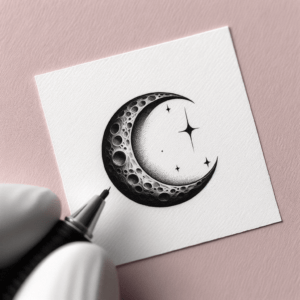 Realism Crescent Moon With Reflection