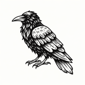 Realism Crow With Lifelike Features
