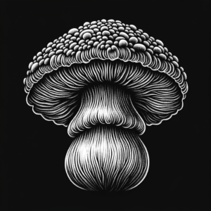 Realism Mushroom With Detailed Texture