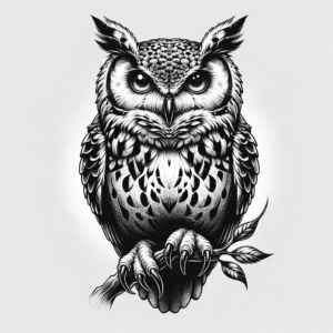 Realism Owl With Lifelike Details And Textures