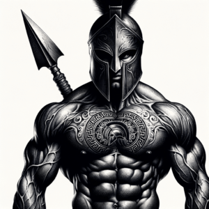 Realism Spartan Warrior With Detailed Muscles