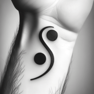 Realistic Chicano Semicolon Tattoo