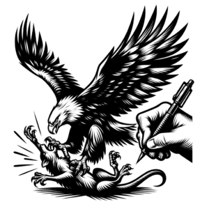 Realistic Eagle Catching Prey
