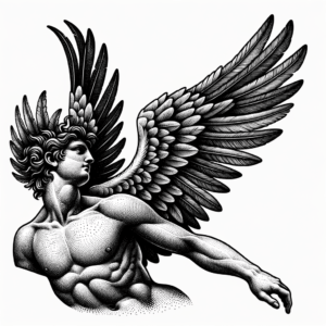 Realistic Icarus With Detailed Wings