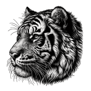 Realistic Tiger In Detailed Rendering