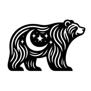 Retro Bear With 70S Vibe