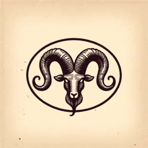 Retro Capricorn Symbol With Vintage Style