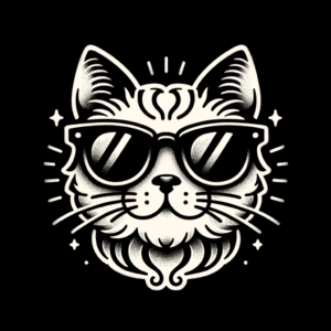 Retro Cat With Sunglasses
