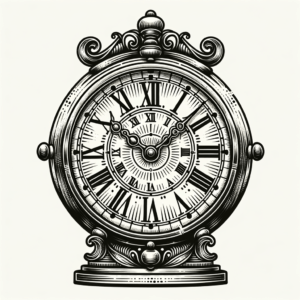 Retro Clock With Old-Fashioned Details