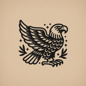 Retro Eagle With Old-School Design
