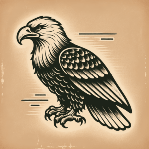 Retro Eagle With Sepia Tones