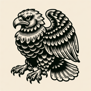 Retro Eagle With Vintage Shading
