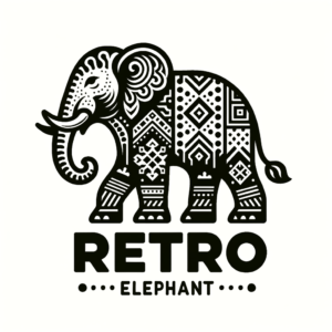 Retro Elephant With Vintage Patterns