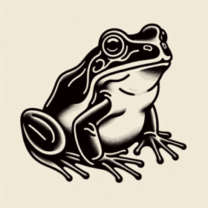 Retro Frog With 70S Inspired Look