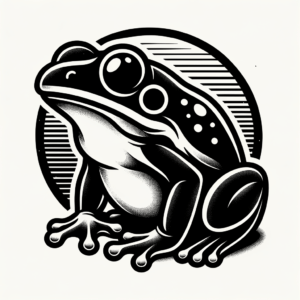 Retro Frog With 80S Inspired Design