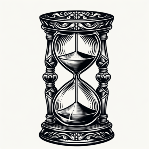 Retro Hourglass With Vintage, Nostalgic Design