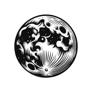 Retro Moon With Vintage Aesthetic