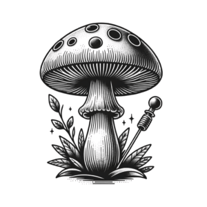 Retro Mushroom With Vintage Style