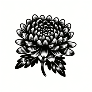 Retro Style Chrysanthemum With Vintage Look