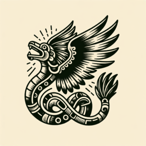 Retro-Style Quetzalcoatl With Nostalgic Feel
