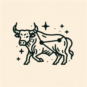 Retro Taurus Constellation With Vintage Design