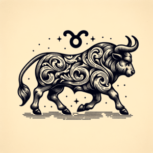 Retro Taurus Symbol With Vintage Design