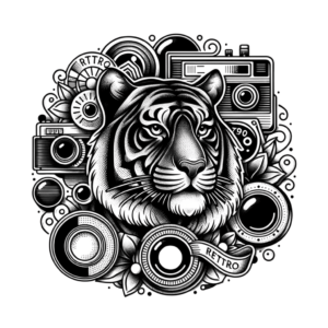 Retro Tiger With Nostalgic Elements