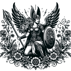 Retro Valkyrie With Vintage Elements