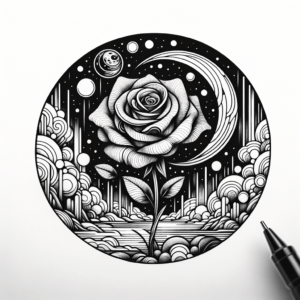 Rose In A Surreal Landscape