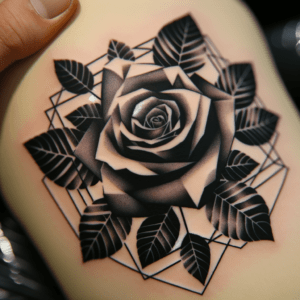 Rose That Appears To Pop Out Of The Skin