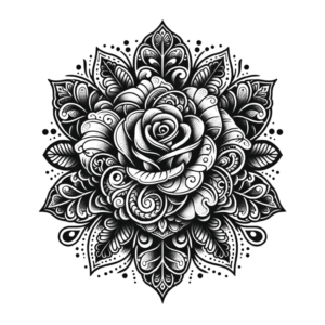Rose With Traditional Patterns