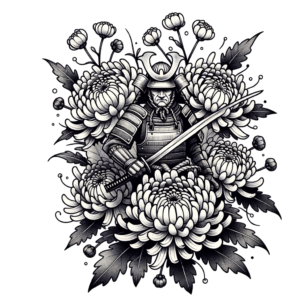 Samurai Surrounded By Chrysanthemums, Botanical