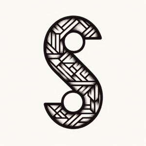 Semicolon With Geometric Patterns