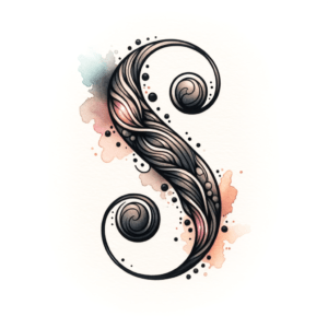 Semicolon With Watercolor Elements