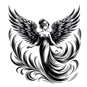 Sexy Angel With Elegant Wings