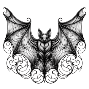 Sexy Bat With Curvy Lines