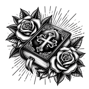 Sexy Bible With Roses, Neo-Traditional