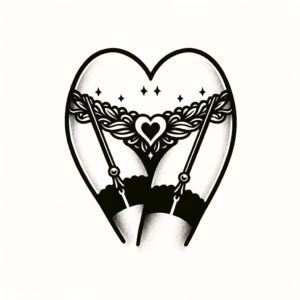 Sexy Heart With A Garter Belt