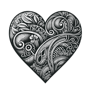 Sexy Heart With Lace Patterns