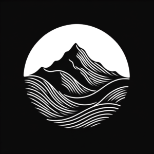 Sexy Mountain Silhouette With Curvy Lines