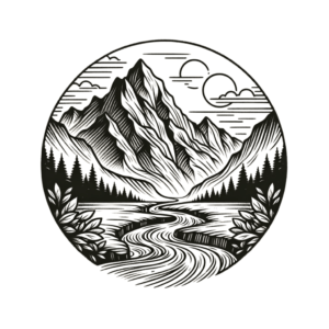 Sexy Mountain With A Flowing River