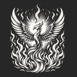 Sexy Phoenix Rising From Flames