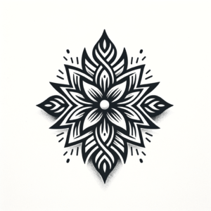 Sharp, Bold Patterns In A Tribal Flower